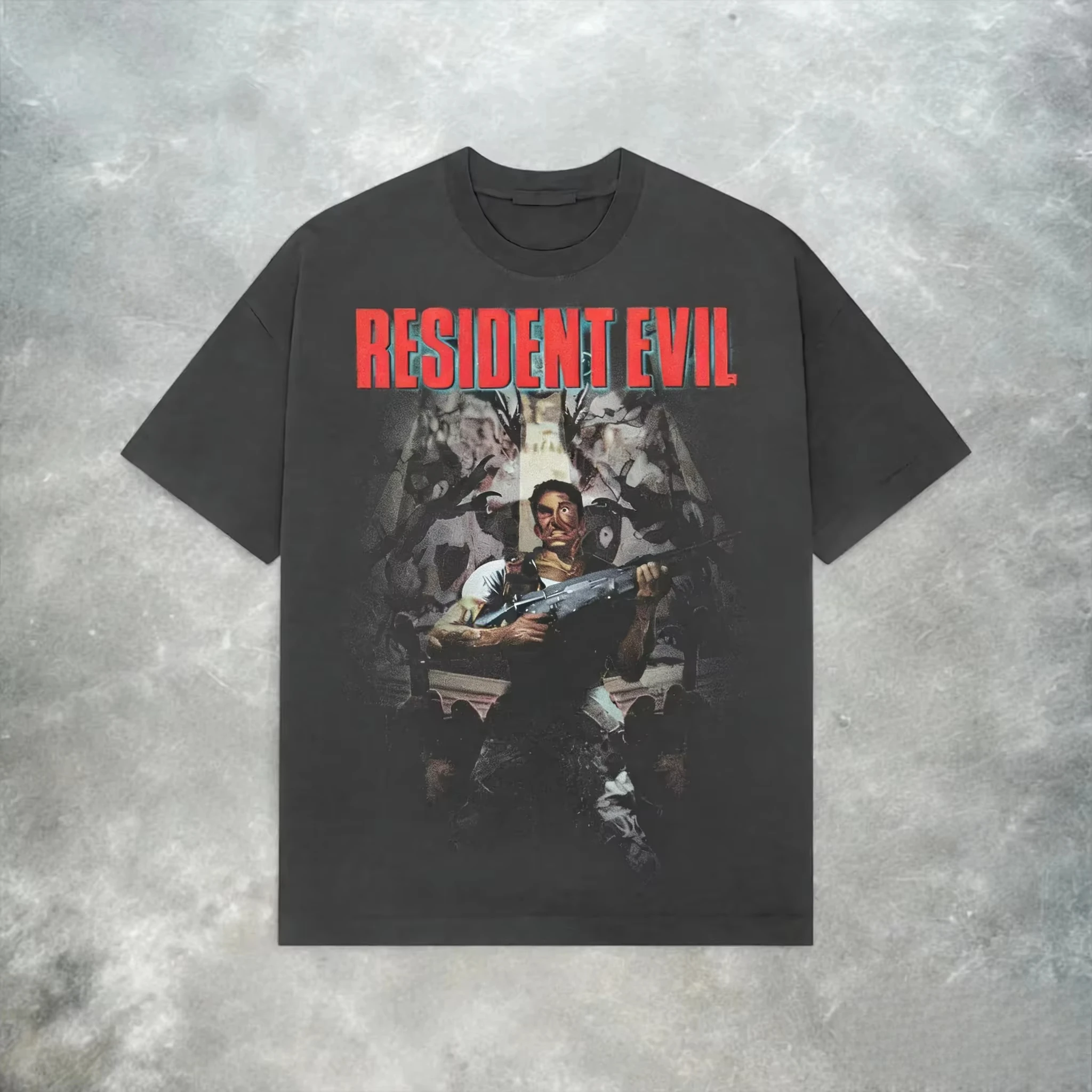 Resident Evil T-shirt_ Y2K Retro Horror Game T-shirt Pure Cotton Couple All-Season Streetwear  mens t shirts vintage t shirt