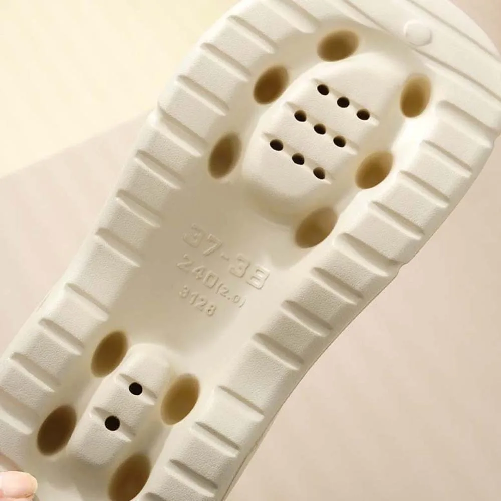 

Versatile Anti-slip Thick Soled Flip-flop Thickened Bear Adult EVA Slippers Soft Cartoon Bathroom Sandals Women