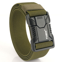 TUSHI brand New tactical aluminum alloy buckle training elastic nylon men's waist belt outdoor versatile workwear quick release