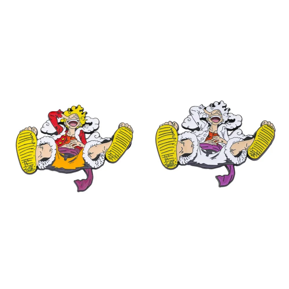2 Pcs Anime CartoonBrooch Handsome Enamel Pin Metal Badge Jewelry Backpack Clothing Accessories Festive Gift