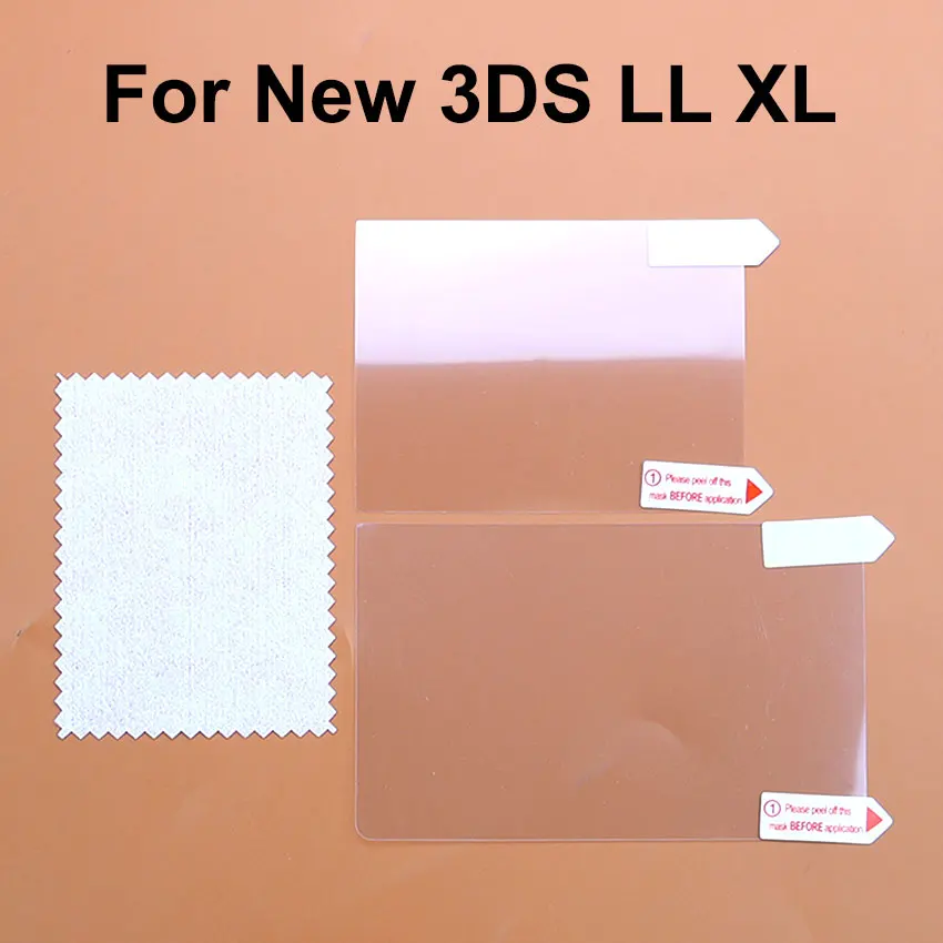 1pcs Top Bottom HD Clear Protective Film For NDS Lite NDSL NDSi For 2DS 3DS New 3DS ll XL LCD Screen Protector With Packaging
