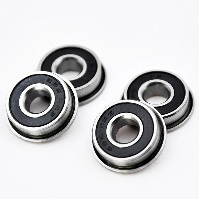 10pcs F695 2RS Bearing 5*13*4 mm Flanged F695 RS Miniature Ball Bearings F695RS For VORON Mobius 2/3 2/4 3D Printer