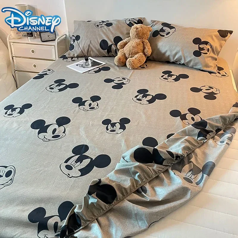 Disney Mickey Mouse Sheet Protector Bedspread Cartoon Cute Stitch Dust Prevention Protective Cover Bed Sheet Party Gift