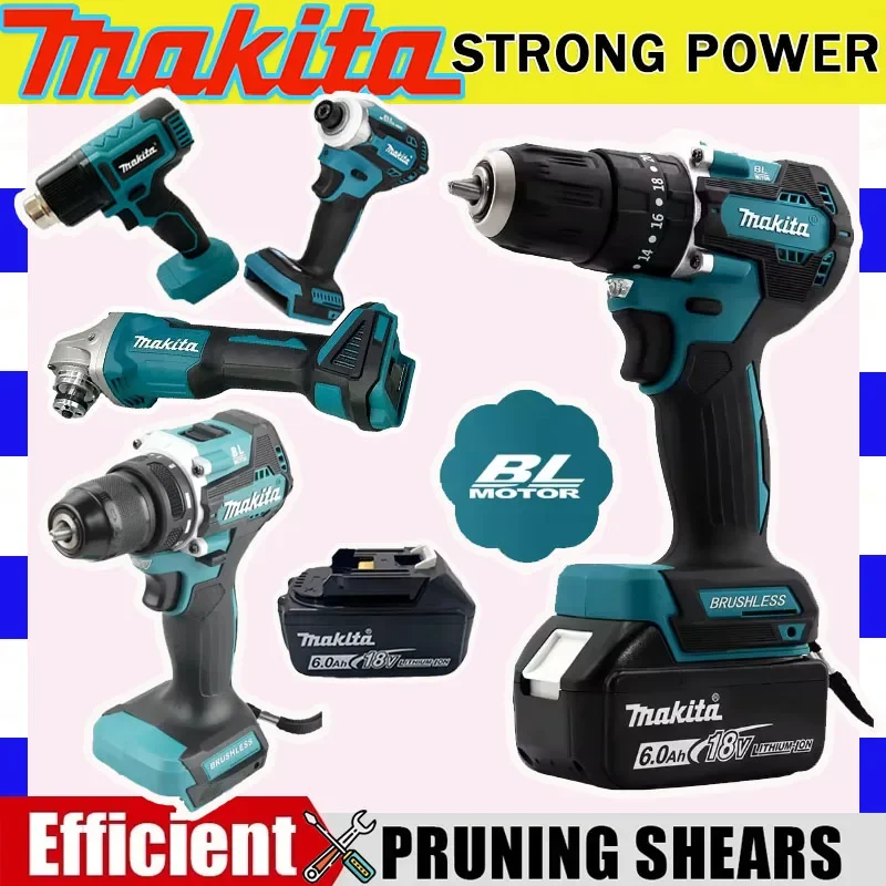 

Ударный шуруповерт Makita, аккумуляторная отвертка, электрическая сабельная пила, различные модели портативных беспроводных электроинструментов