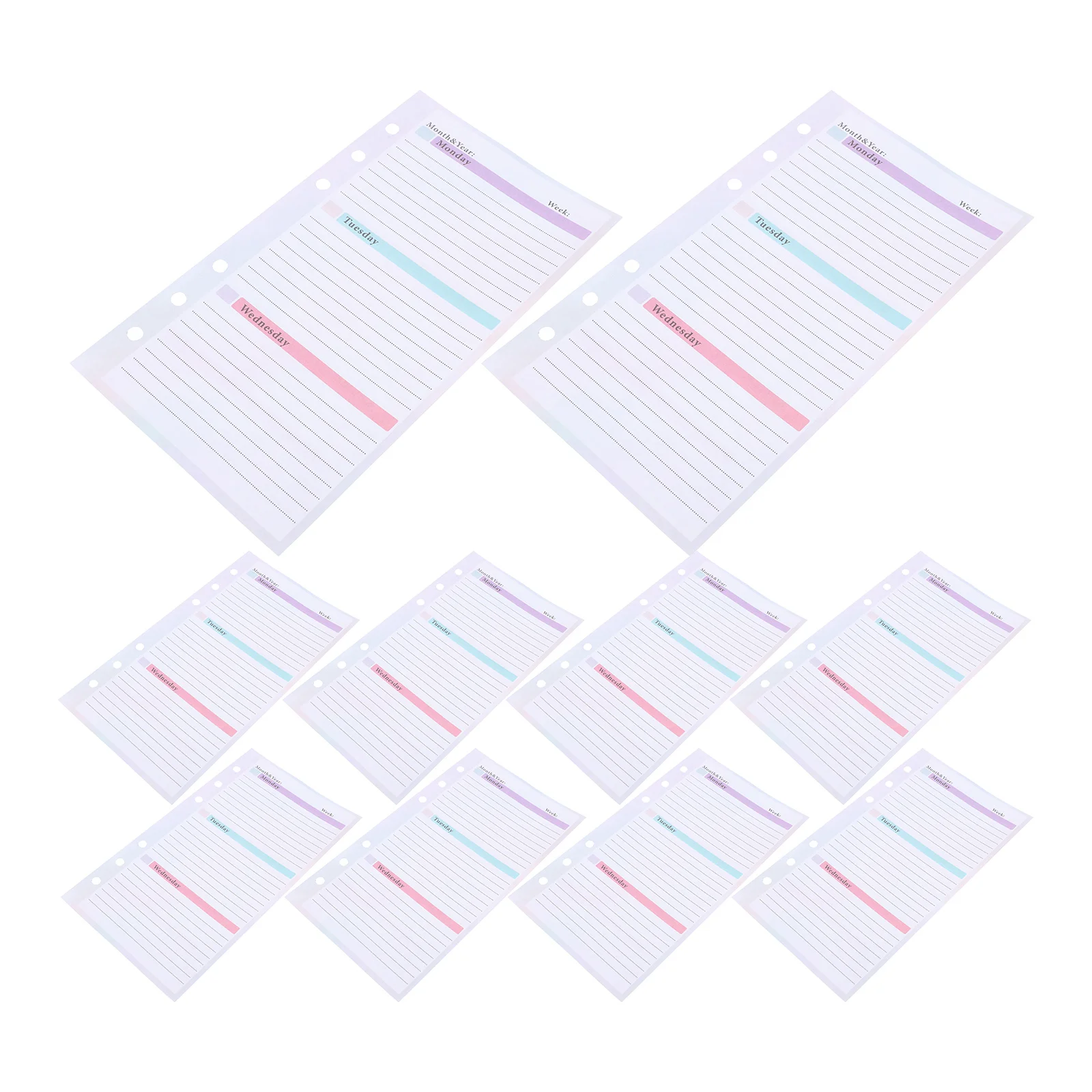 

Loose leaf Weekly Planner 54 Sheets Notebook Office Desk Paper Meeting Work Large Planner Task Stylish Refillable Efficient