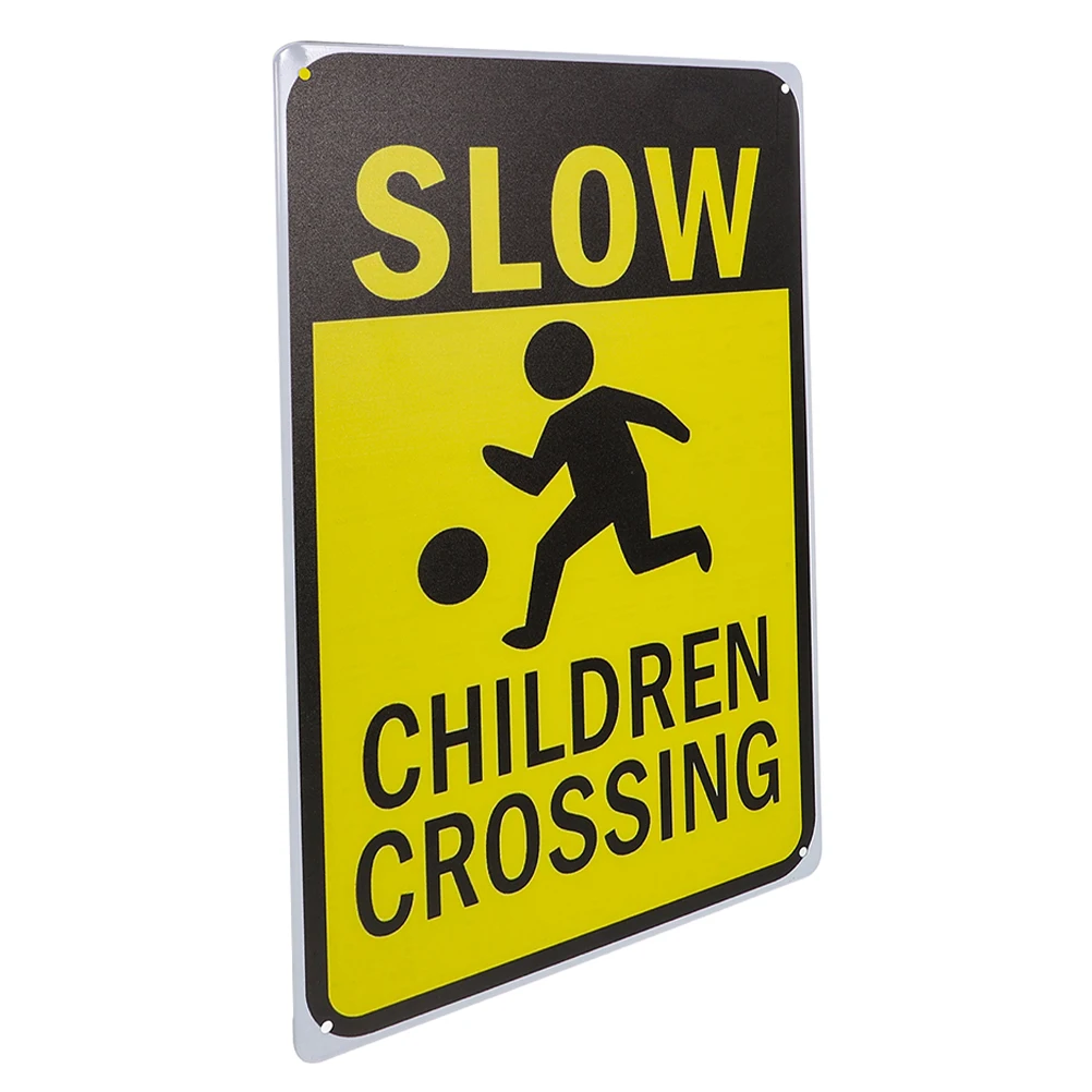 

Slow down Signs for Neighborhoods Road Safety Business Street Metal Iron Sheet Kid Playing