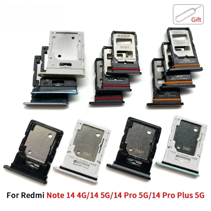 For Xiaoomi Redmi Note 14 4G 5G Pro Plus SIM Card Tray chip slot drawer Holder Adapter Accessories Repair Parts