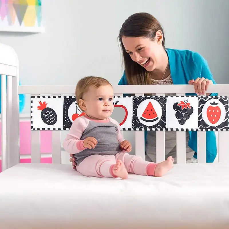 Magas légnyomású levegő Kontraszt babies Könyv Ágcsernyő majd Fehérítőszer Magas légnyomású levegő Kontraszt Érzékelni képes Újszülött toys babies Lágy ruhával Könyv számára Korán kifejlett Didaxis Kisded