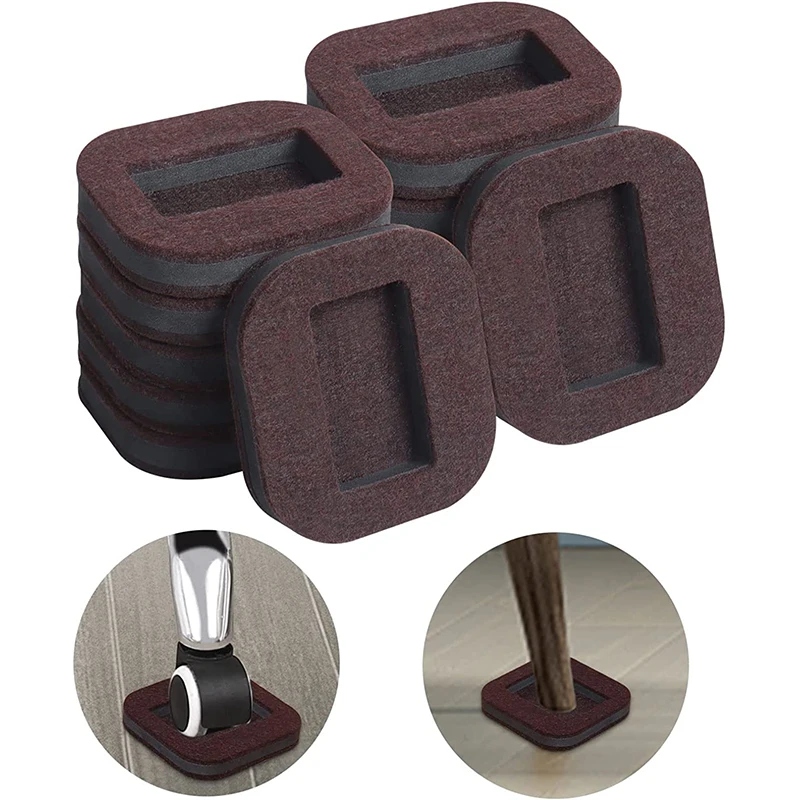 15PCS Office Chair Wheel Stopper Furniture Caster Cups Wood Floor Protectors Anti Vibration Pad Chair Roller Feet Anti-Slip Mat