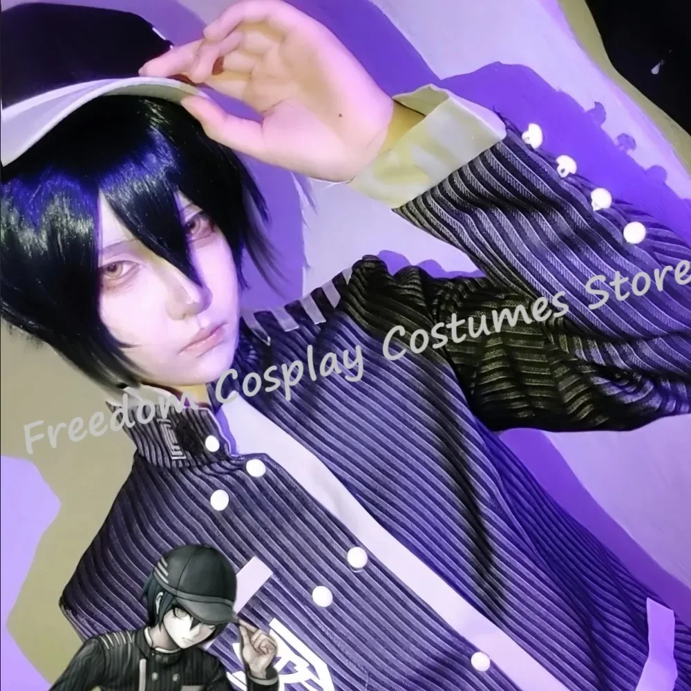 

Anime Danganronpa Cosplay Costumes Halloween Costume V3 Saihara Shuichi Detective Slim Uniform Hat Full Set Adult Suit Jacket
