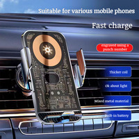 C10 transparent car navigation bracket 360 ° rotating car car with air vents universal car wireless charging cell phone holder