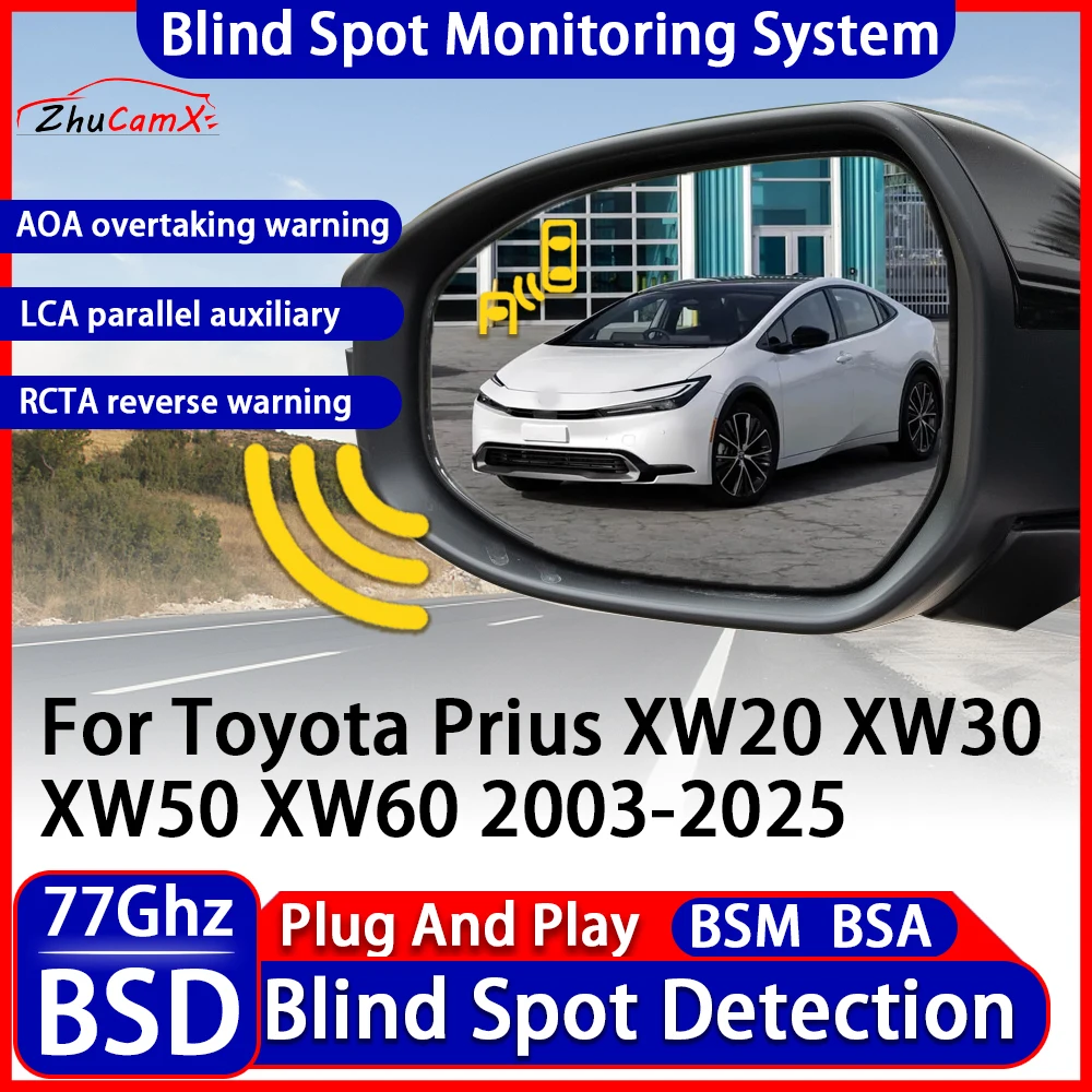 

BSM RCTA Blind Spot Detection Monitoring Warning System Change Lane Assistance For Toyota Prius XW20 XW30 XW50 XW60 2003-2025