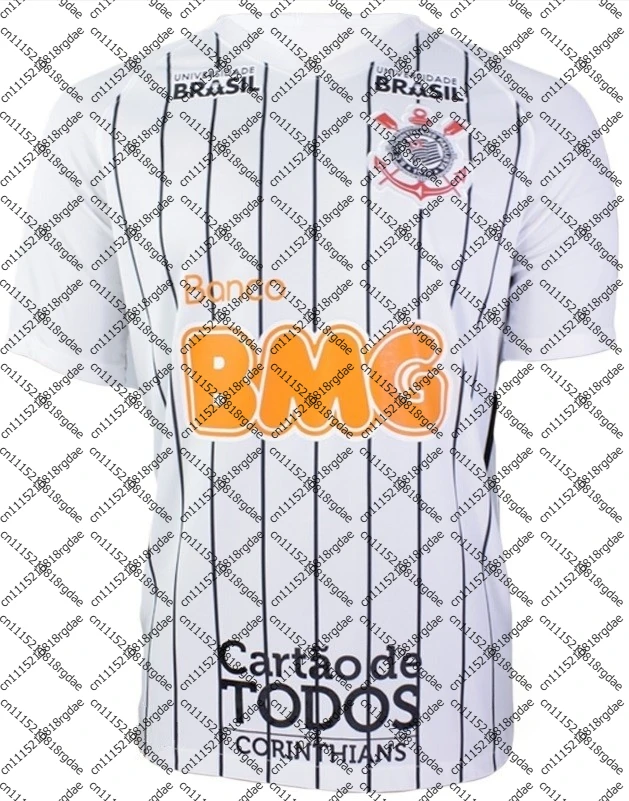 Classic Timão-style Soccer Jersey V‑Neck 3D Print Short Sleeve Brazil Corinthians City Fan Sport Football Shirt Family Kids Tees