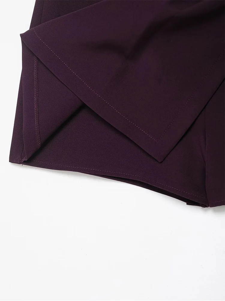 المرأة واسعة مطوي السراويل الخريف والشتاء جديد الجانب سستة عالية الخصر سراويل قصيرة الإناث شيك الشارع الشهير السراويل التنانير