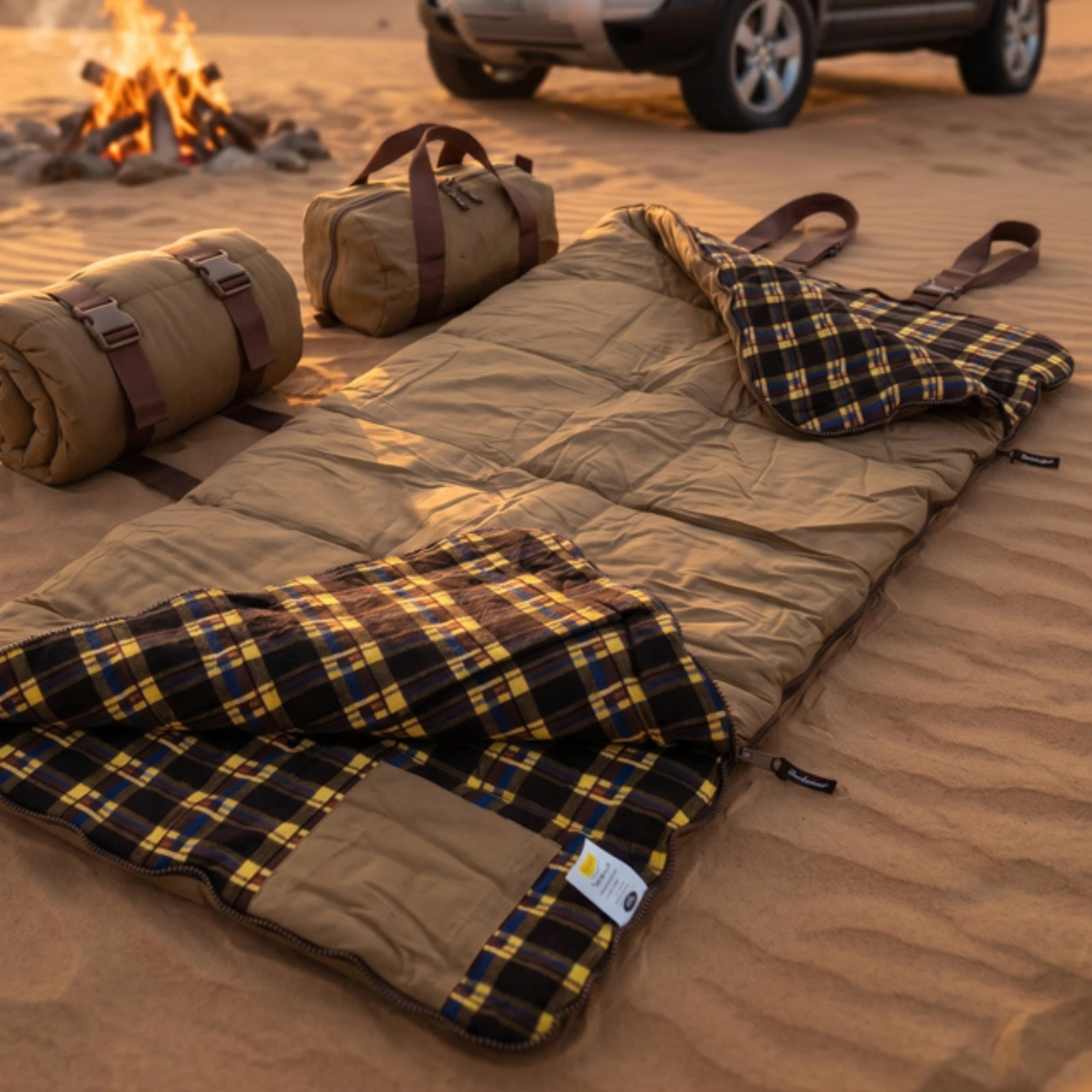Rectangular Sleeping Bag Roll-up Sleeping Bag with Tie Straps Bedding Roomy Cozy for Campers, Camping, Outdoor Trips