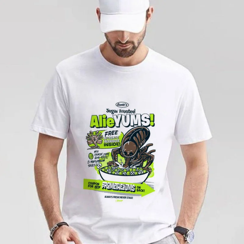 

80s Retro Sic fi Alien Gift T Shirt Weyland Yutani Lv 426 Xenomorph Graphic Clothes 0312 100% cotton print All size tops S-6XL