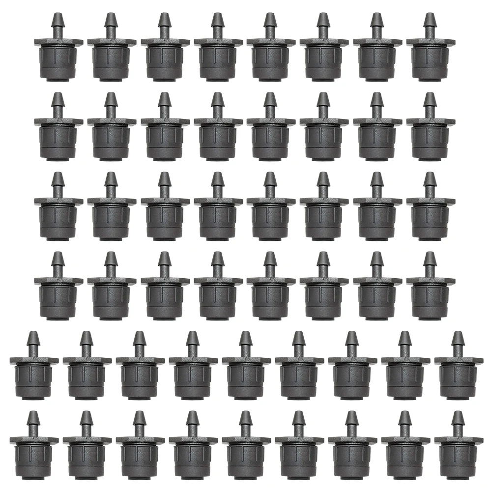

50 Pcs Drip Irrigation Drippers with 360 Degree Adjustable Water Flow for Efficient Water Use in Lawn and Garden Systems