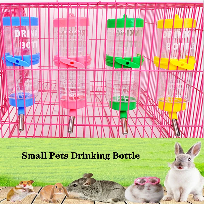 250ml Hamster Drinker Plastic Water Bottle Dispenser Feeder Hanging Pet Guinea Squirrel Rabbit Dog Drinking Head Pipe Fountain