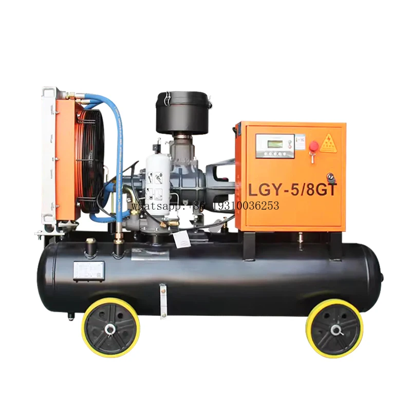 Compressor de ar tipo parafuso de alta eficiência 3 250L/min com tanque vertical