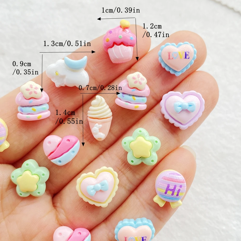 30pcs Resin Colorful 3D Cute S - огляд і ціна Art Craft Ice Cream