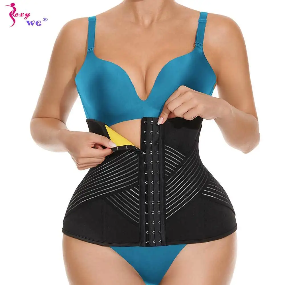 SEXYWG Women Waist Trainer Belt Neoprene Body Shaper Strap Weight Loss Trimmer Belly Wrap Band Fat Burner Slimming Workout