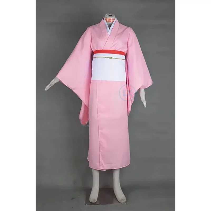 

Anime YuYu Hakusho Cosplay Costume Botan Cosplay kimono +bowknot Custom Made Halloween Christmas Party Sets Uniform Suits