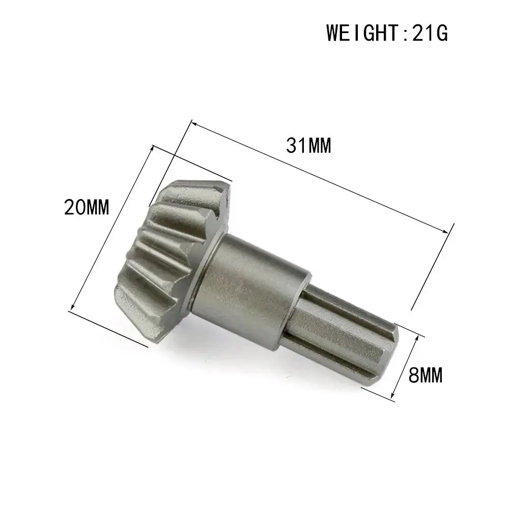 1 Piece Metal Rear Differential Gear RC Car Accessory Part For ARRMA 1/8 1/10 Granite Katun Avenger Wotex Silver