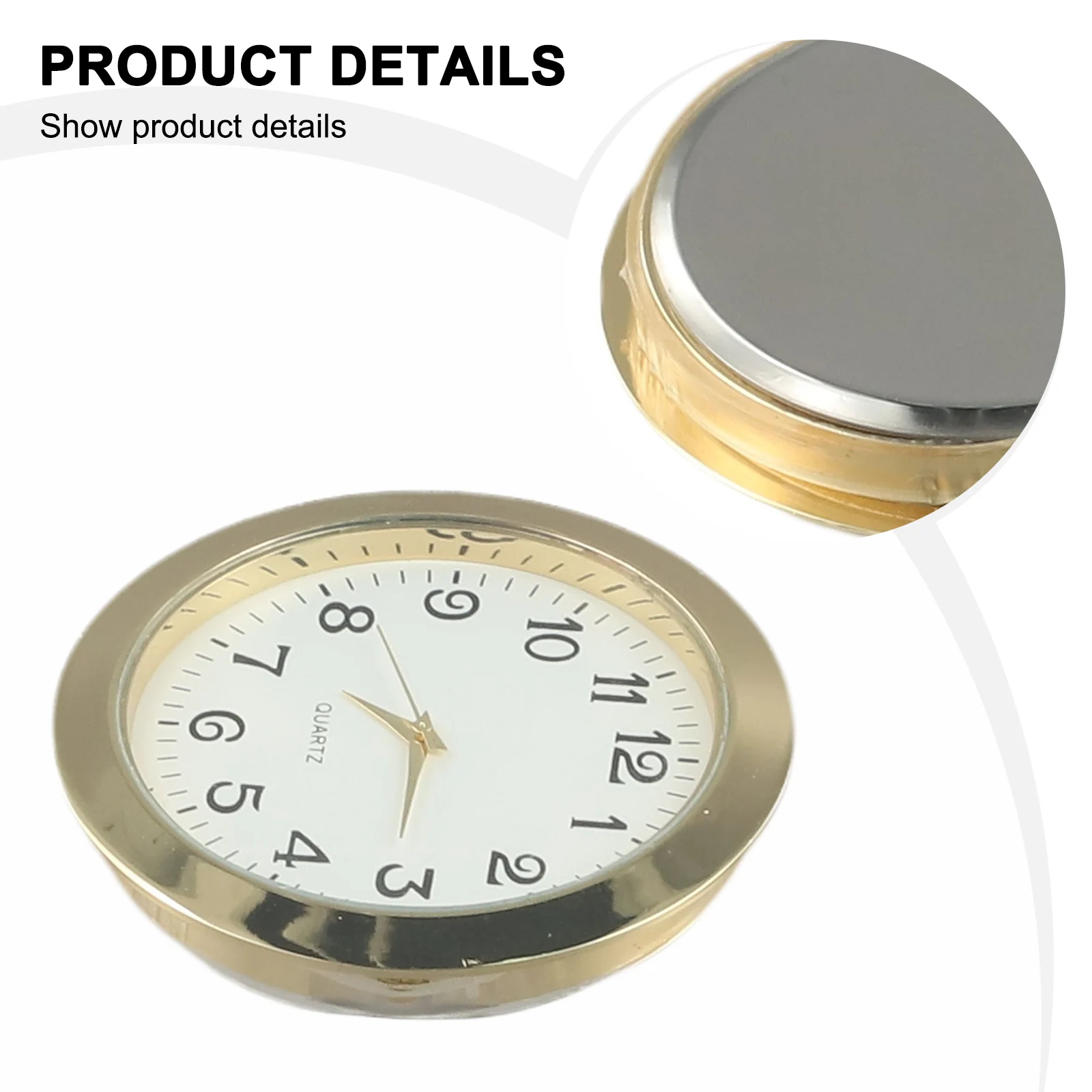 Longevity Mini Clock Insert Round Mini Clock Insert Clock Insert Mounting Diameter Stainless Steel Outer Diameter Mm