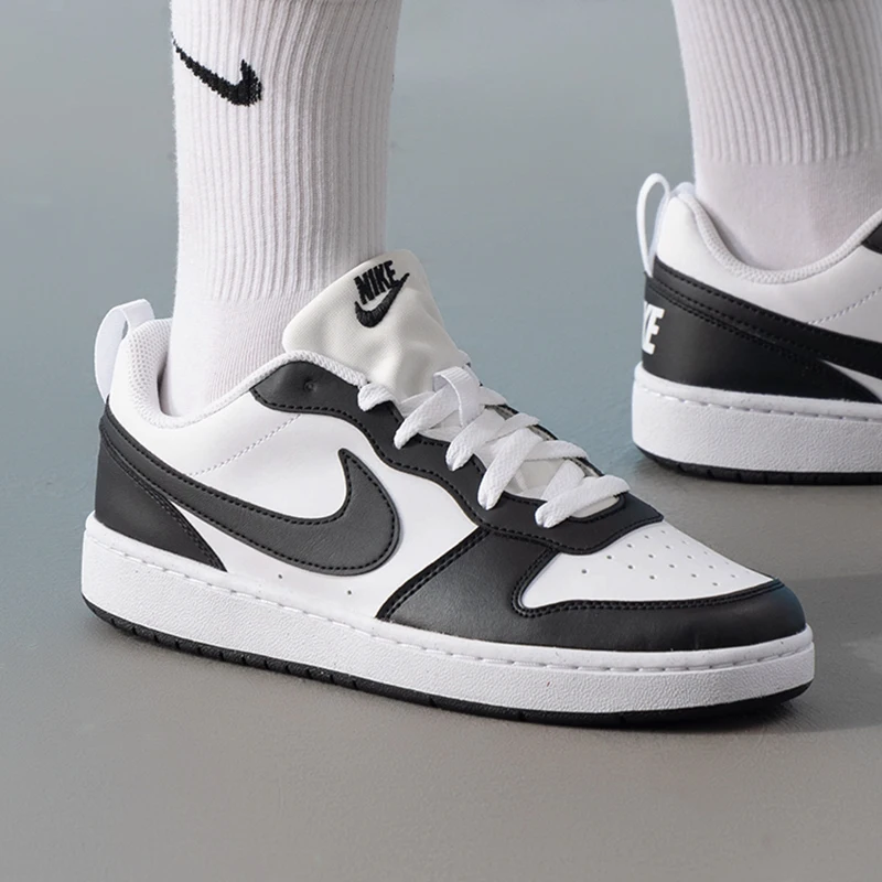 أحذية Nike النسائية، أحذية الأطفال الكبيرة، أحذية رياضية Court Borough Low Recraft Bg، خفيفة الوزن، مريحة، أحذية رياضية قابلة للتنفس، أحذية كاجوال منخفضة الأعلى Dv5456-131