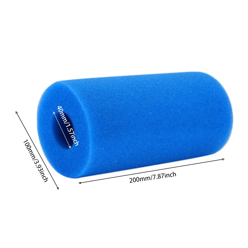 Swimming Pool Filter for Intex Type A Reusable Washable Swimming Pool Filter Foam Cartridge Sponge Pool Cleaner 10cmx20cm