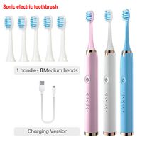 Sonic Electric Toothbrush Automatic Rechargeable Soft Hair Waterproof Ultrasonic Tooth Brush 4 heads Cleaning Brush For Adult