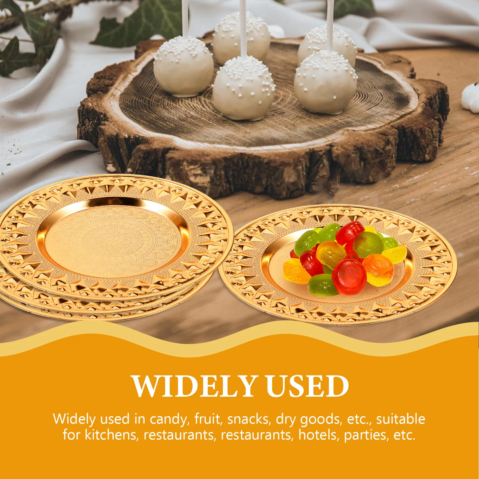 

1 set 1 Set Snack Plates With Storage Rack Iron Food Tray For Kitchen Home Supplies Fruit Organizer Dinner Plate Serving Gadget