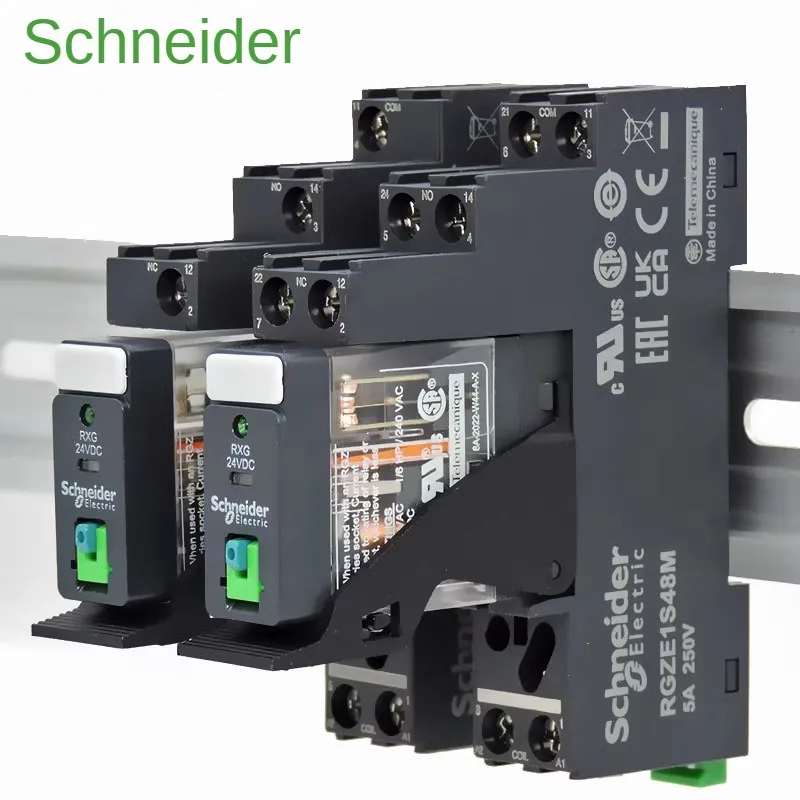 

Schneider Interface Relay Rxg22bd Relay Rxg23bd Rxg12bd with Test Button Rxg24vdc Relay 8-Foot Base