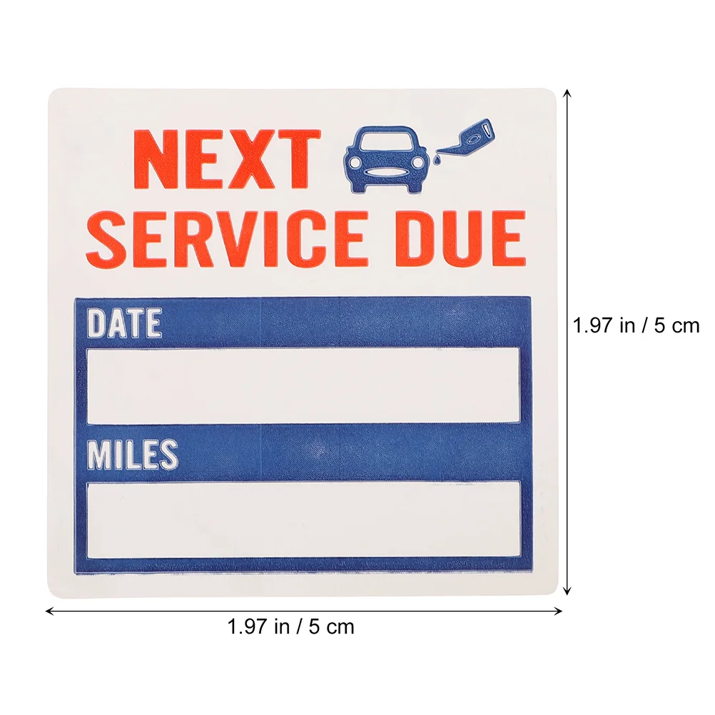 1 لفة تغيير الزيت تذكير ملصقات واضحة الفينيل مقاوم للماء خدمة Due تسميات لصيانة السيارات نافذة الزجاج الأمامي القابل للإزالة لا #4