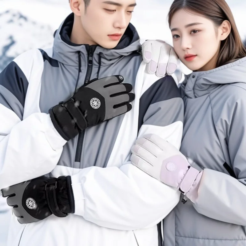 

Fashionable Design Winter Snowboard Ski Gloves Non-slip Touch Screen Waterproof Motorcycle Cycling Fleece Warm Riding Gloves