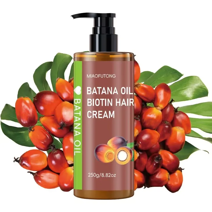 

Batana Oil Biotin Hair Cream Strong Hair Anti-Breakage Repair Split Ends Silky For Dry Hair