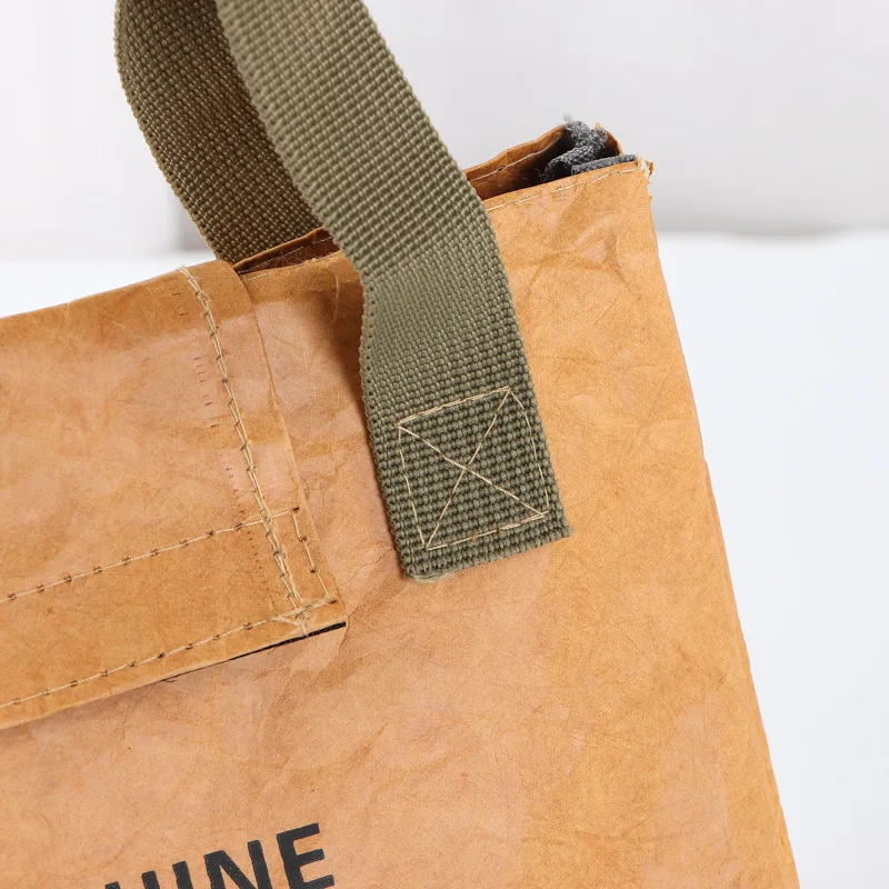 Paper Lunch Bag Waterproof Insulation Bag Lengthen and Thicken Aluminum Foil Japanese Handbag Office Worker Student image 2