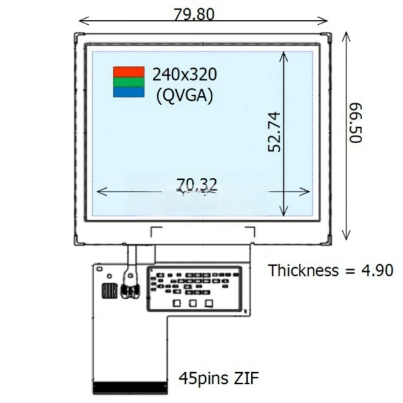 

COM35H3P58ULC 3.5inch 320*240 TFT-LCD module