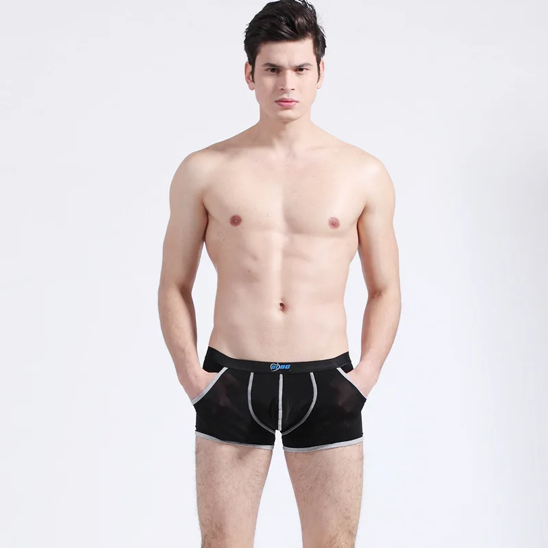 AIBC Ice Silk Boxer Shorts With Pocket Mens Sports Underwear Bulge Enhancement Thin Comfortable Pouch Design For Gym Daily Wear​ 4
