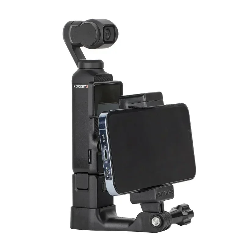 Para DJI Osmo Pocket 3 soporte frontal para teléfono Clip adaptador de expansión de disparo portátil accesorio