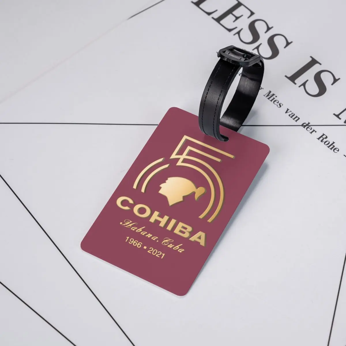 Etiquetas de Cohiba cubana para equipaje de cigarros, Etiquetas de equipaje de moda, cubierta de privacidad, tarjeta de identificación de nombre