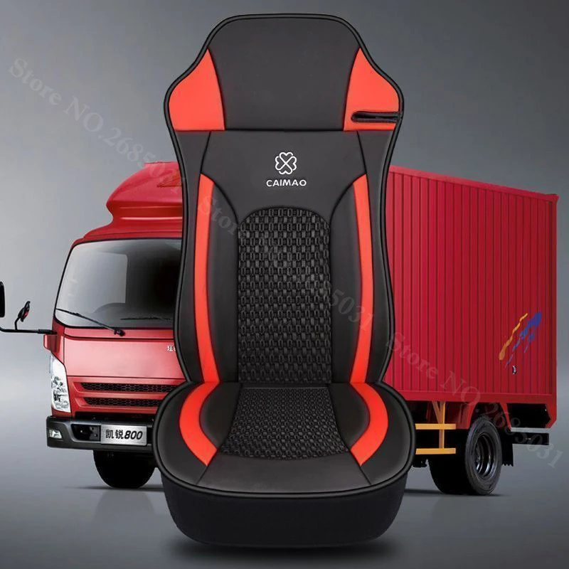 

Leather Breathable Lorry Bus Truck Seat Cover Heavy Duty Cushion Protector for SITRAK SCANIA Volvo Renault DAF IVECO ISUZU TATRA