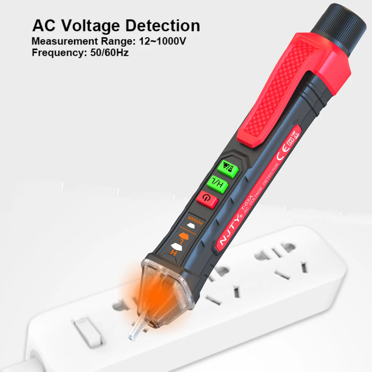 NJTY T-03 Stroomonderbreker Zoekers Elektrisch instrument Breekpunten Detector Live Wire Controleren Socket Testor Laserspanningspen