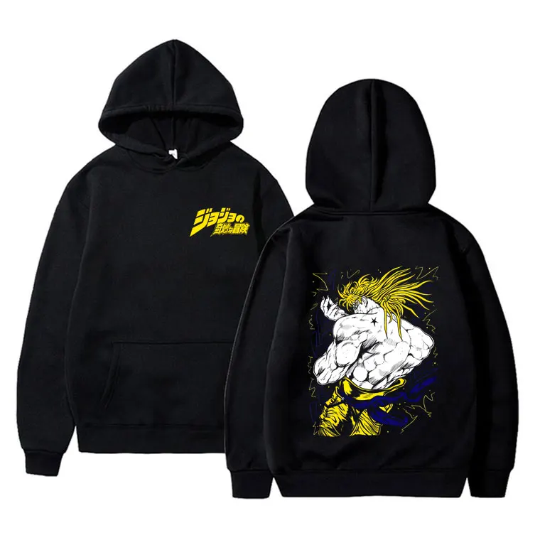 

Anime Jojo's Bizarre Adventure Dio Brando Graphic Hoodie Men Women Fashion Manga Oversized Sweatshirt Funny Japanese Streetwear