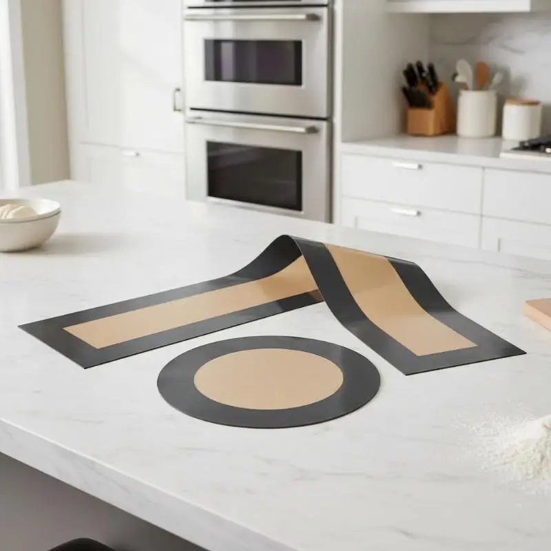 Non Stick Silicone Baking Mat Reusable Heat Resistant Food Grade Baking Pad for Home Bread Pastry Cookie Oven Use