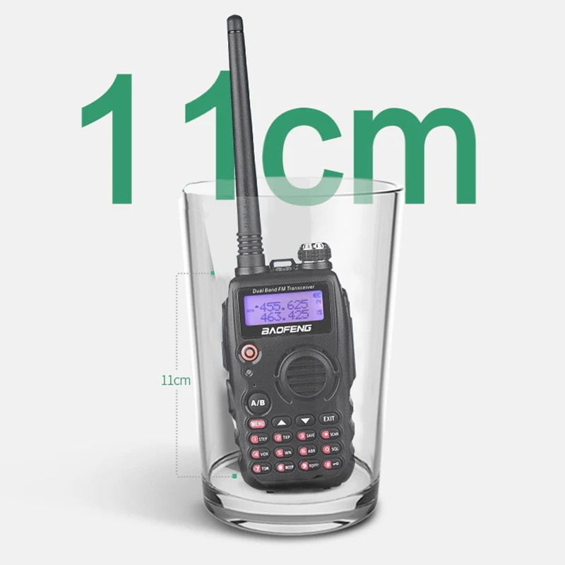 Baofeng BF A52 Walkie Talkie Мини Портативная двухсторонняя радиостанция CB VHF/UHF 136-174/400-470 МГц для уличной охоты, верховой езды, пешего туризма