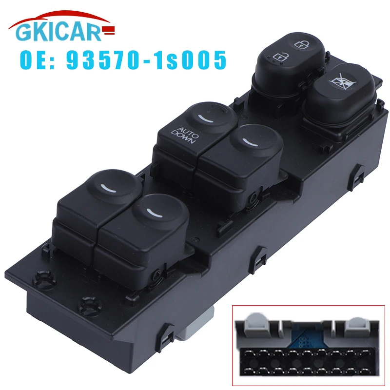 93570-1s005 935701s005 18 Pins Power Electric Master Window Switch For Hyundai HB20