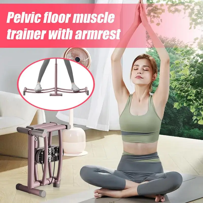 Inner Thigh Exerciser Exercise Pelvic Floor Strengthener Machine Foldable Sliding Track Hip Training Device For Living Room Gym