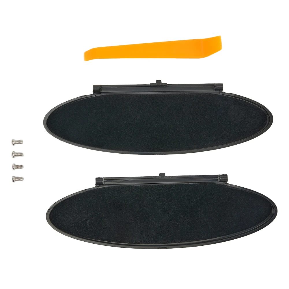 Parts Sunvisor Vanity Mirror Cover Replacement 2PCS 99670142102 ABS Plastic Black For Boxster 986 For Cayman 987