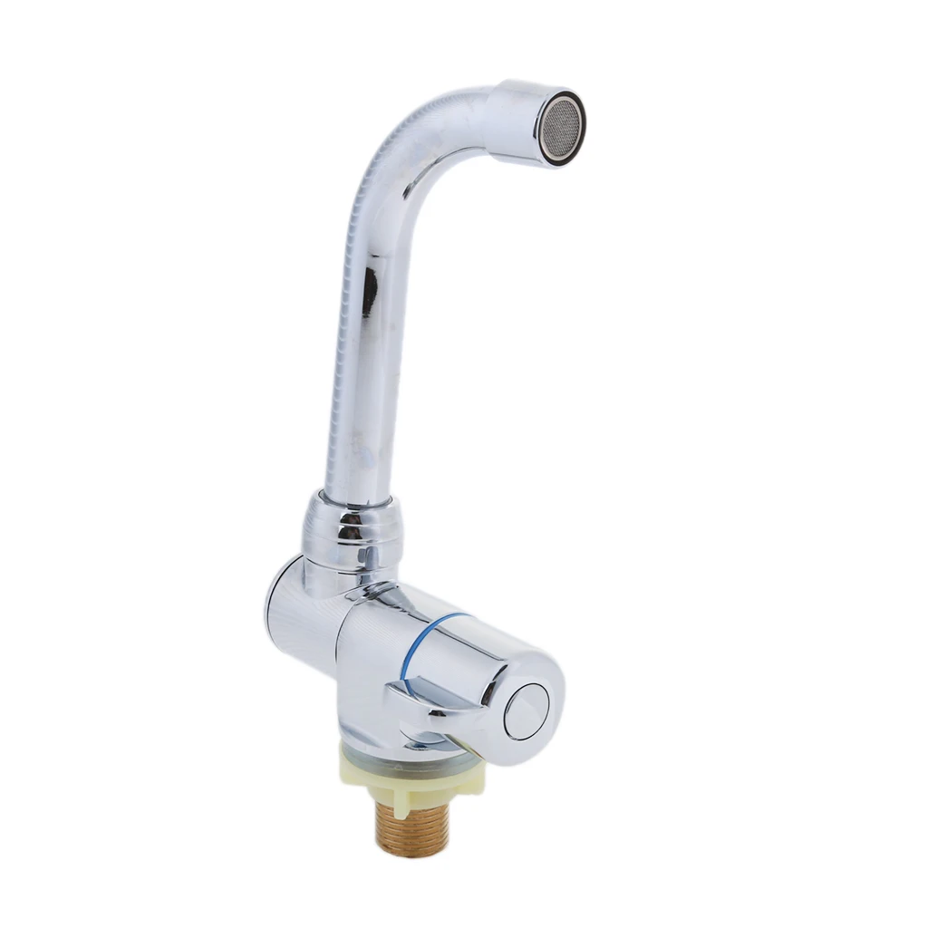 Marine Kitchen Sink Single Lever Cold Water Faucet Tap 360° Rotating #007